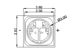 Bi Color 4040 Uvac 270nm 275nm 280nm 390nm 395nm 400nm 405nm 410nm Led Diode